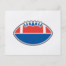 red white blue football icon graphic full color flyer