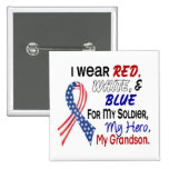Red White Blue For My Grandson Button