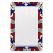 Red, White & Blue Kali Personalized Stationery