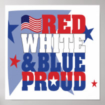 Red White & Blue Poster