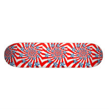 Red White Blue Skateboard