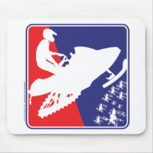 red-White-Blue-Sled-zazzle Mouse Pad