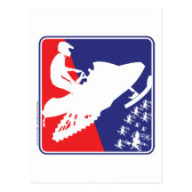 red-White-Blue-Sled-zazzle Post Cards