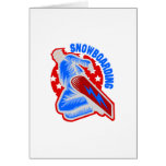 Red White Blue Snowboard Logo Cards