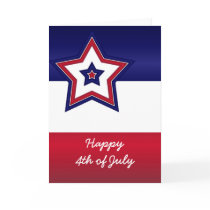 Red White & Blue Star Card