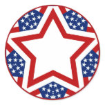 Red White & Blue Star Design to Add Text