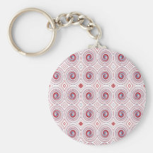 Red White & Blue Swirl Keychain
