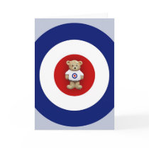 Red White & Blue Teddy Bear Greeting Card