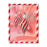 RED & WHITE CANDY STRIPES by SHARON SHARPE postcards