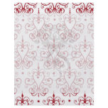 red white chandelier heart damask flyers