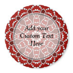 Red&White Flower Burst w/ Custom Text  Magnet