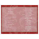 Red white gold "wedding program" wedding flyers