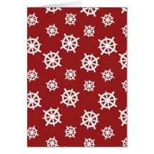 Red White Helm Print Card
