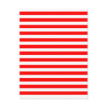 Red & White Horizontal Stripes postcards