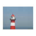 Red White Lighthouse Post Card postcards