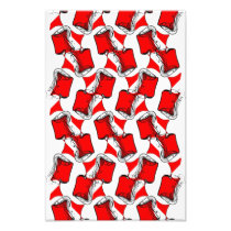 Red white pattern photo