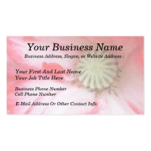 Red & White Poppy Close Up Business Card Template
