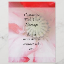 Red & White Poppy Close Up Flyer Design