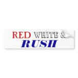 Red White Rush bumper stickers