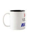 Red white Rush mugs