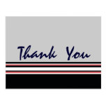 red white striped Thank You postcards
