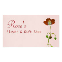 Red Wildflower Florist shop Business Cards