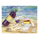 Red Wine Beach Party Invitations or Invites