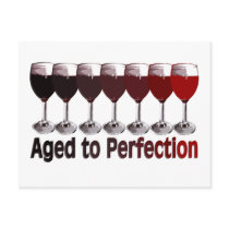 Red Wine Birthday Postcards