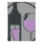 Red Wine Chablis Pop Art Invitation