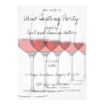 Red Wine Glasses Party Invitations invitations