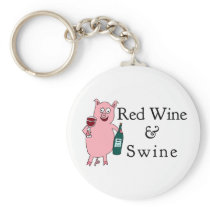Red Wine & Swine Key Chains