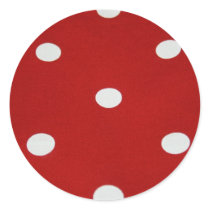 Red with White Spots Stickers