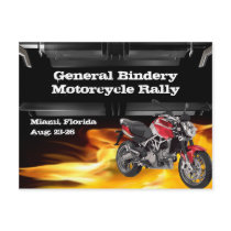 Red Wiz Bike Burner Postcard