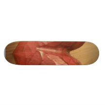Red Wooden Heart Custom Skateboard