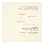 Red Wreath Monogrammed Wedding Invitation