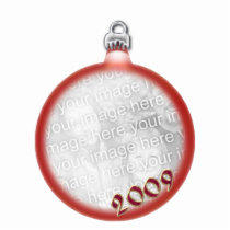 Red Xmas Ornament 2009 Photo Sculpture