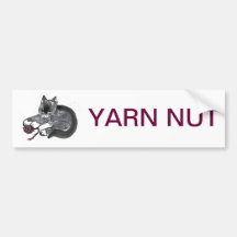 Red Yarn Ball & Earl Gray, the Kitten Bumper Stickers