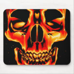 Red yellow and Black Skull Mousepad