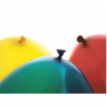 red, yellow and blue balloons photo sculpture