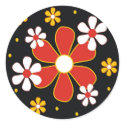 Red Yellow And White Flowers stickers