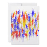 Red Yellow Blue scribble splats colourful design invitations