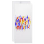 Red Yellow Blue scribble splats colourful design rack cards