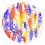 Red Yellow Blue scribble splats colourful design stickers