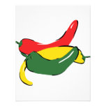 Red Yellow Green Chilli Pepper Graphic Custom Invitations