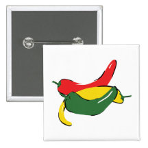 Red Yellow Green Chilli Pepper Graphic Pin