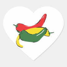 Red Yellow Green Chilli Pepper Graphic Sticker
