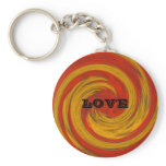 Red Yellow Love Keychain_Romantic Art Gift