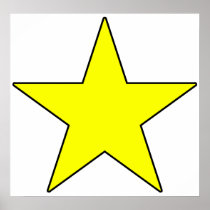Red Yellow Orange White Five Point Star Pentagram