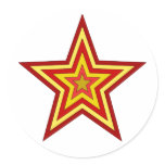 Red Yellow Star stickers