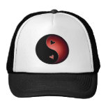 red yin yang trucker hat